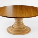 Dining Table in American White Oak with brown Oak top. Â£8,750.